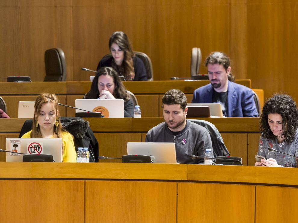 Diputados de Podemos en las Cortes de Aragón