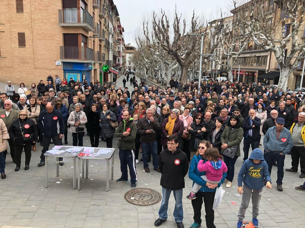 Manifestación en Barbastro en defensa de las pensiones.