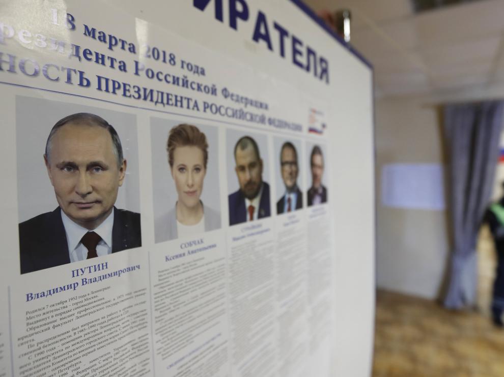 Retratos de los candidatos presidenciales en Rusia