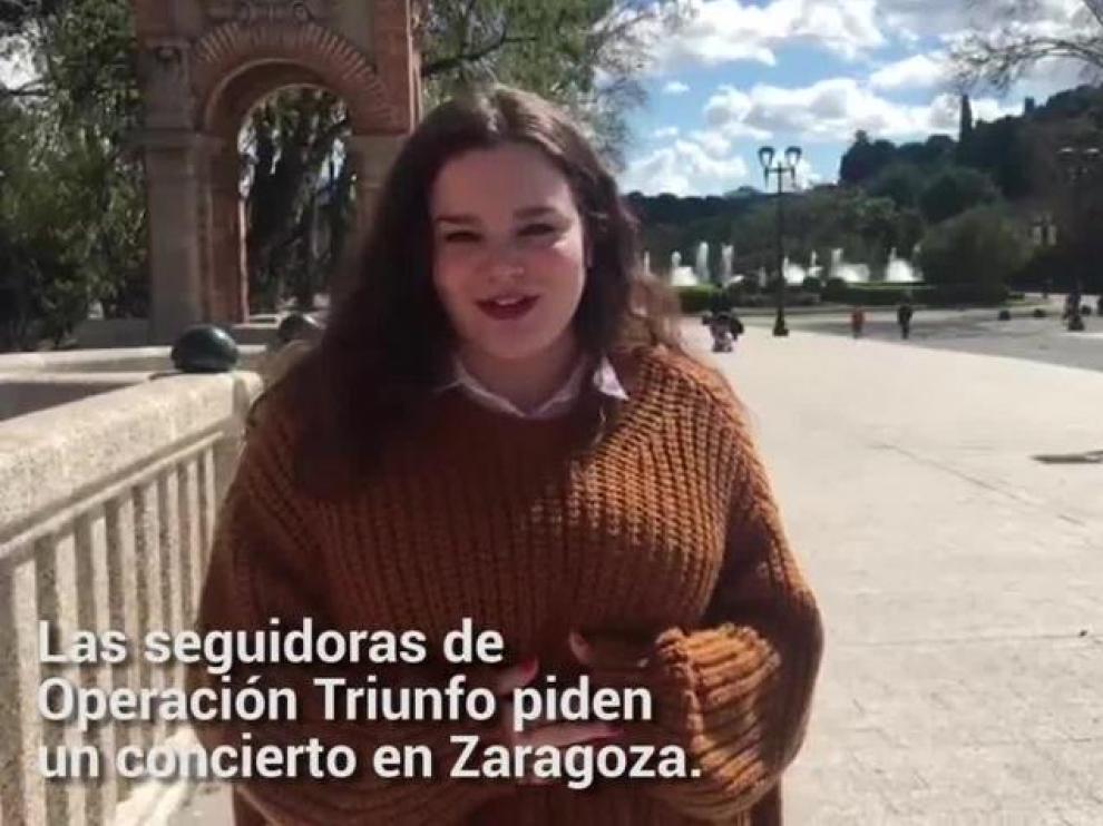 Estas 10 seguidoras de Operación Triunfo piden un concierto en Zaragoza