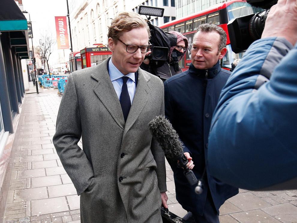 Alexander Nix a su llegada a las oficinas de Cambridge Analytica en Londres.