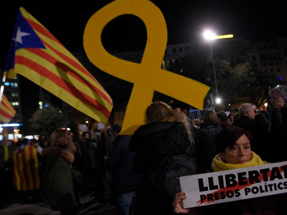 Protestas en Barcelona por el auto de prisión de Turull