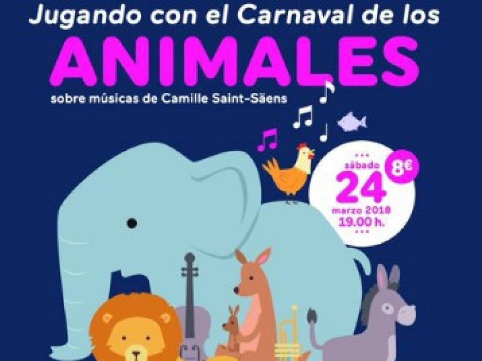 Cartel del concierto 'Jugando con el carnaval de los animales'.