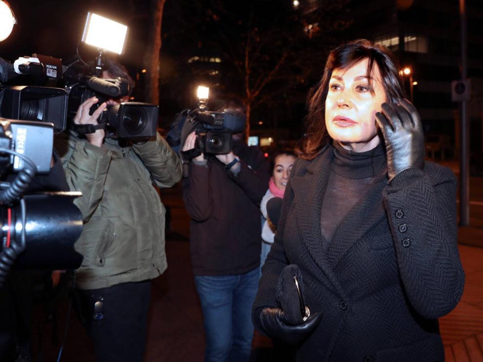 Carmen Martínez-Bordiú a su llegada al funeral de su madre