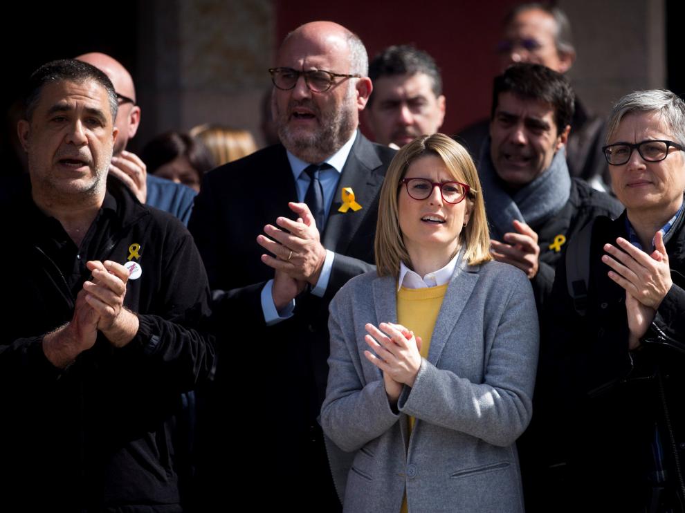 Protesta ante el Parlament este lunes
