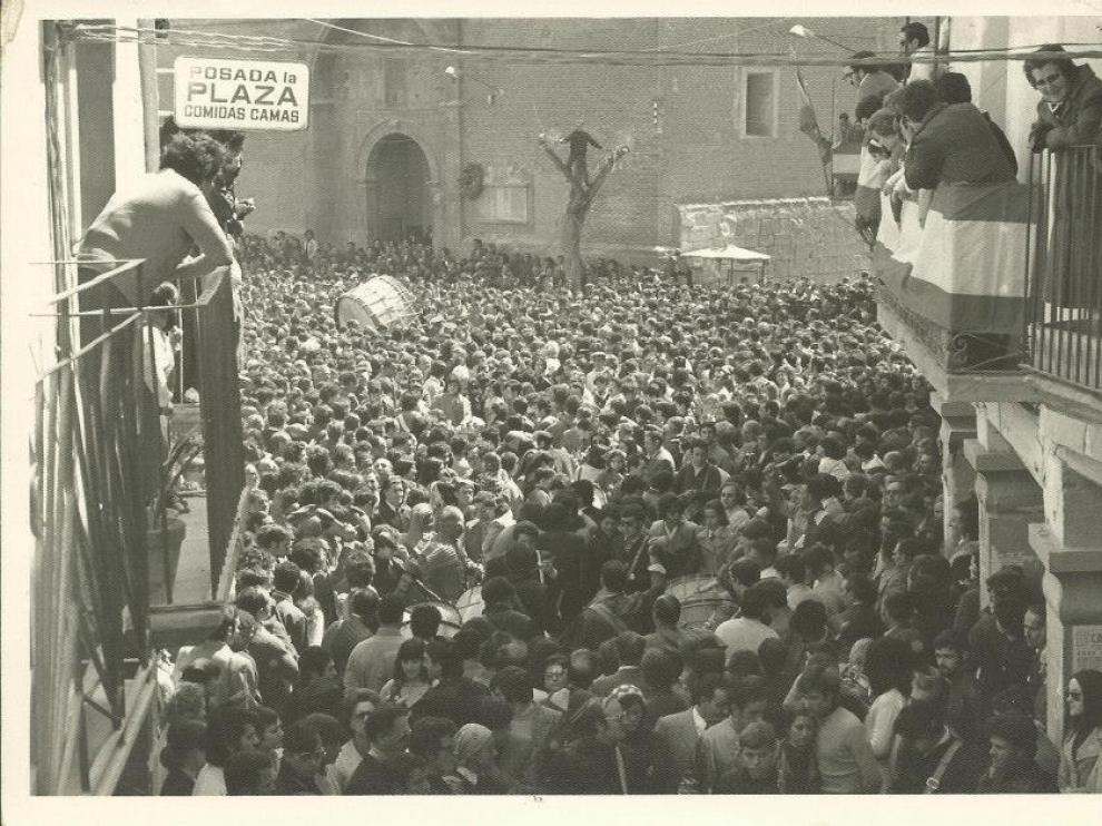 Rompida de la Hora en Calanda en los aÃ±os 70.