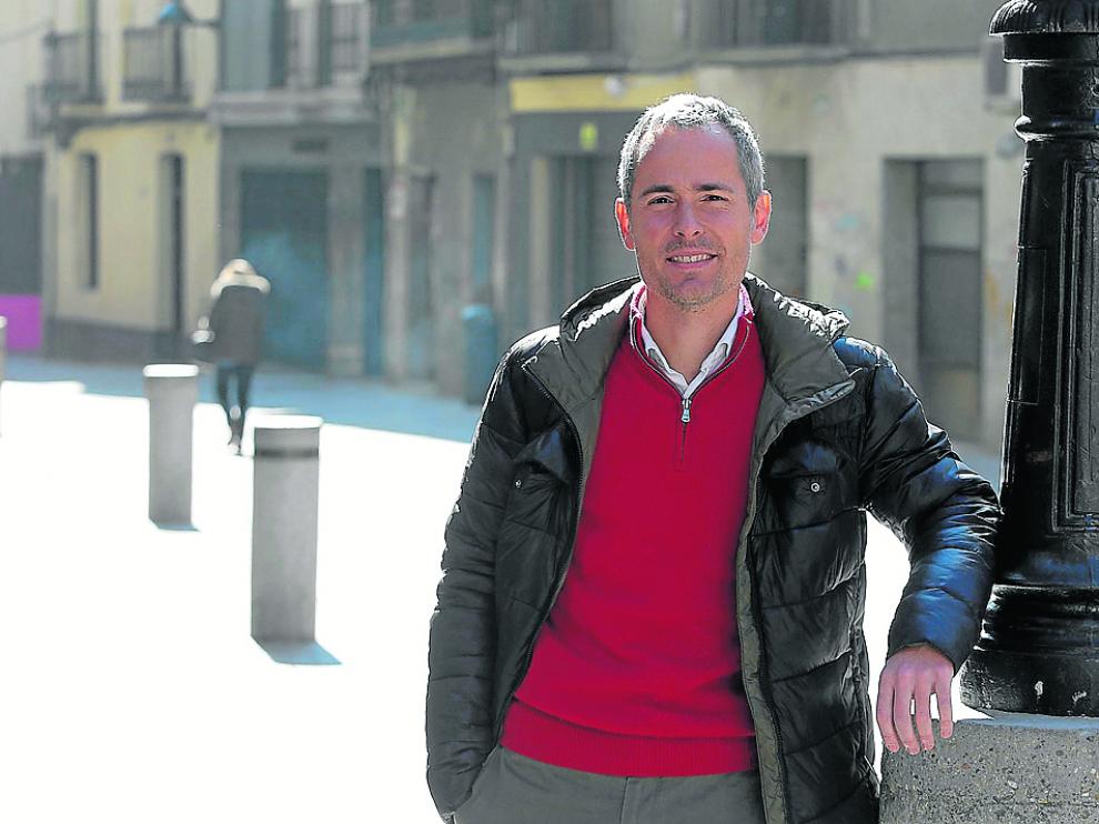 El arquitecto Sixto Marín, en el Coso de Huesca.