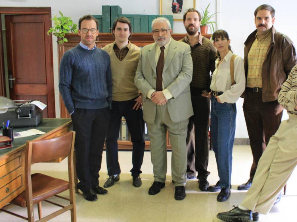 El elenco de la docuficción 'Grupo 2. Homicidios', que regresa este jueves a Aragón TV.