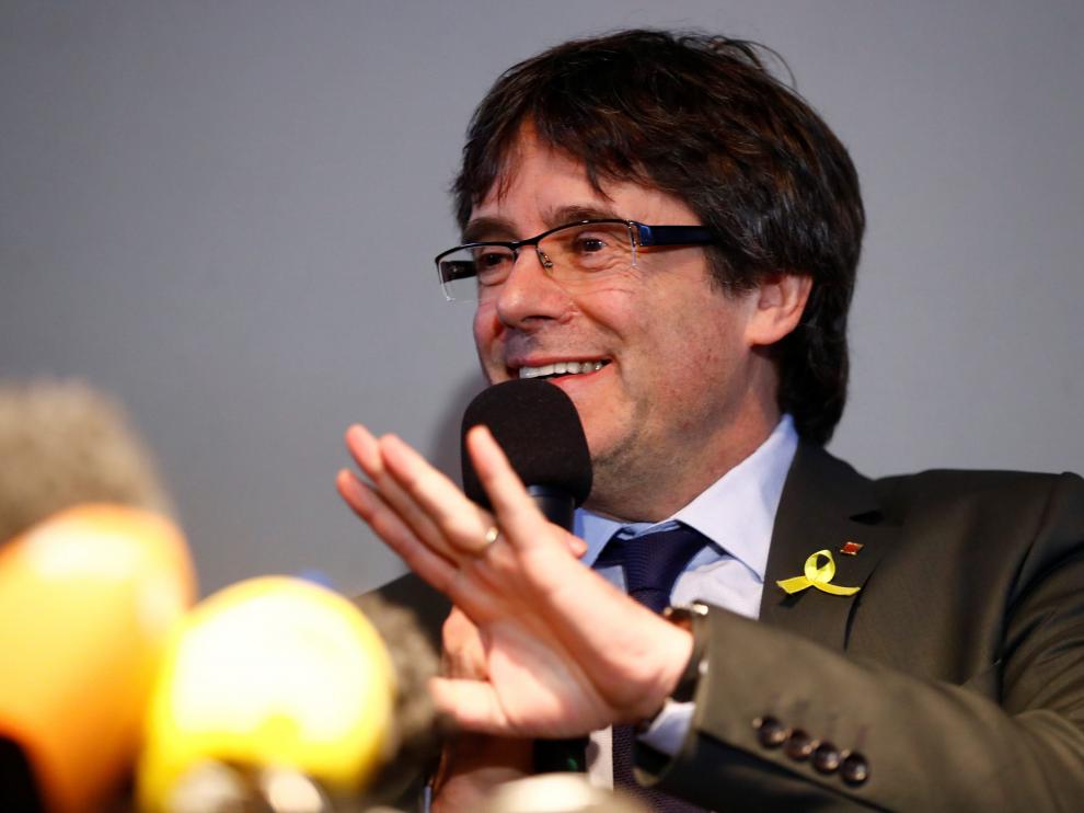 El expresidente Puigdemont, este sábado en Berlín