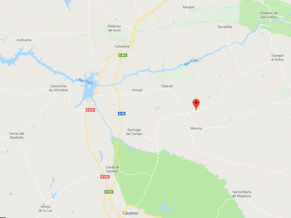 Carretera en la que supuestamente se produjo el accidente