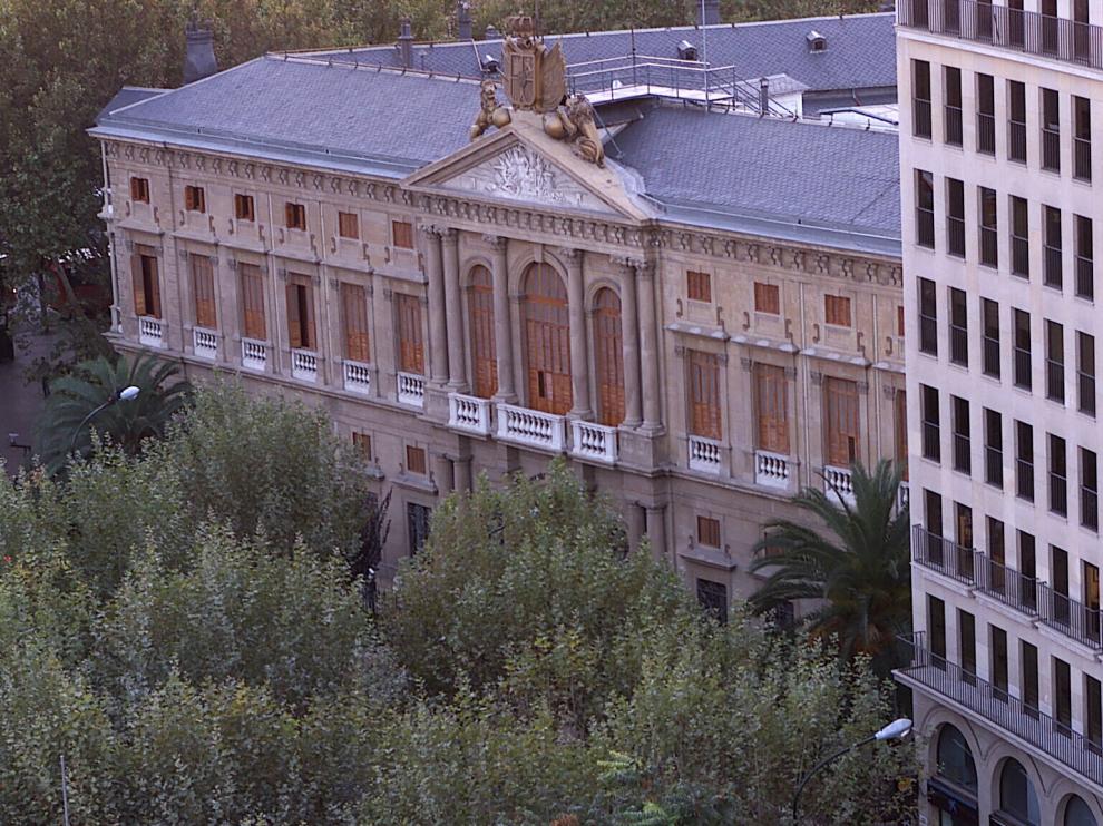 El Palacio de la antigua Capitanía General de Aragón de la capital aragonesa.