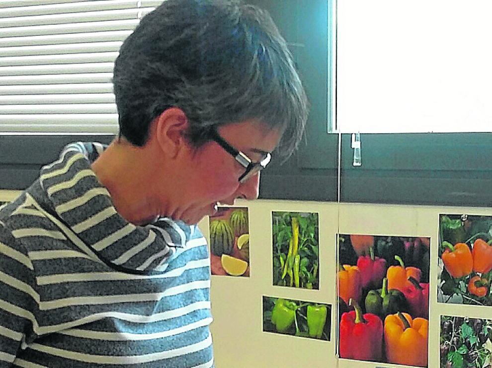 La investigadora Cristina Mallor en la sede del CITA.