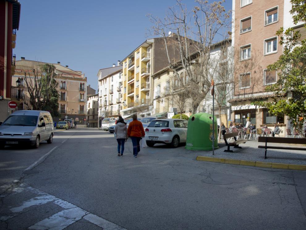 Una plaza de Calatayud, localidad que estará conectada con Soria a través de un autobús