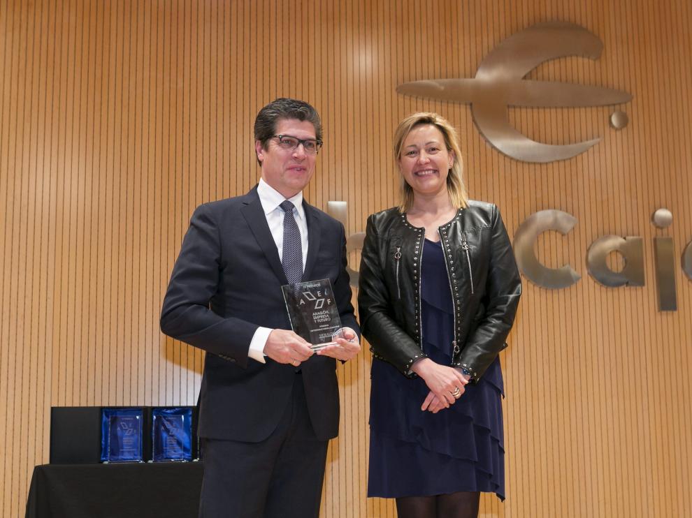 Carlos Oheling, consejero delegado de Fersa, y Marta Gastón, consejera de Economía.