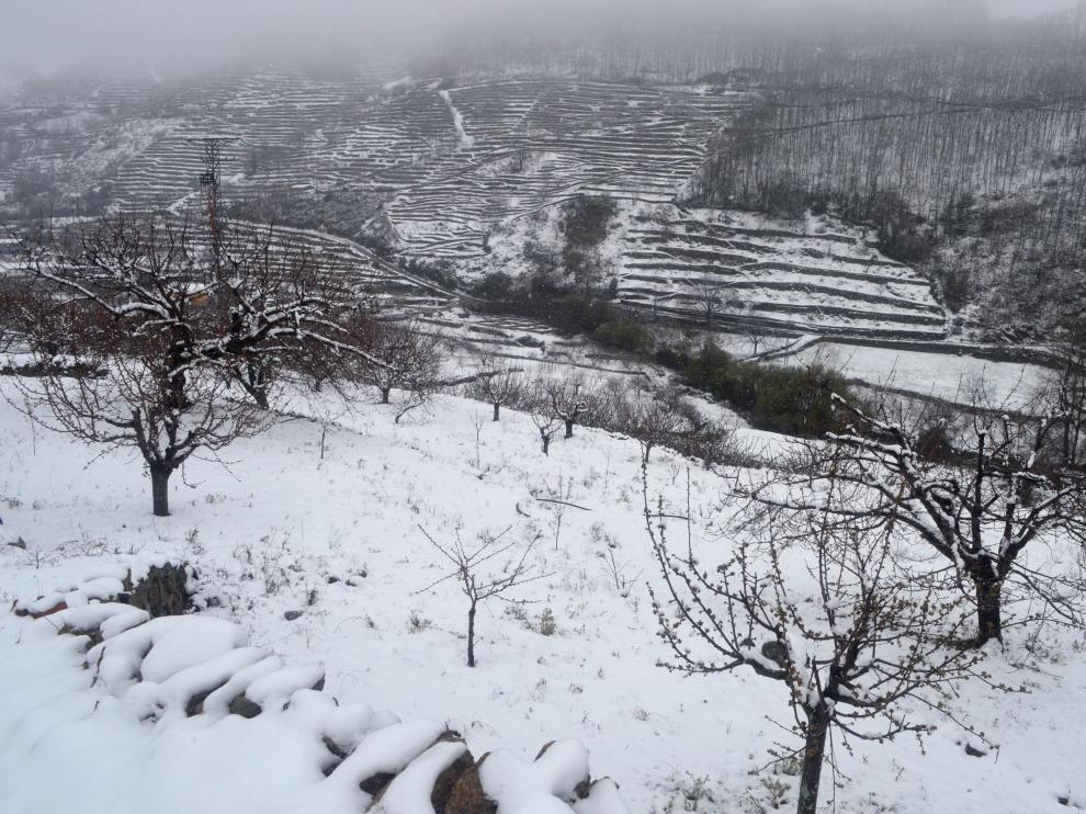 Vista del Valle del Jerte cacereño este lunes.