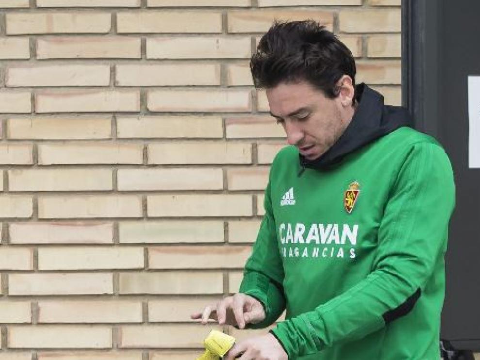 Cristian Álvarez, fuera del césped en la Ciudad Deportiva.