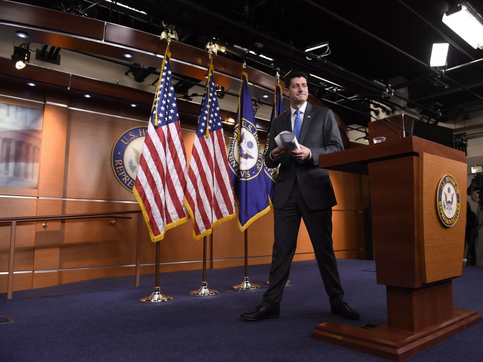 Paul Ryan, durante su comparecencia este miércoles en el Congreso.