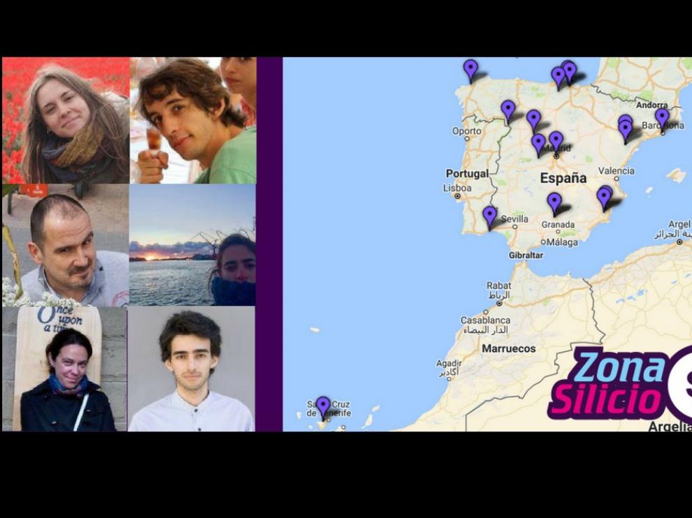 La investigadora del INA María Bernechea (abajo a la izquierda) compite en la Zona Silicio