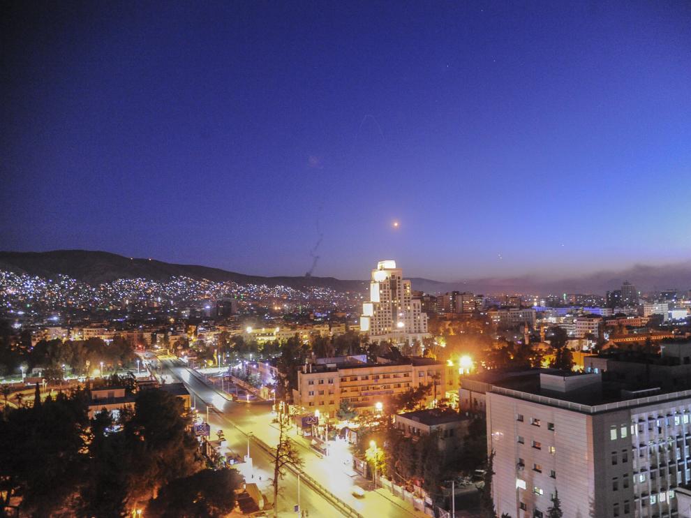 Damasco, esta pasada madrugada, cuando se han producido los bombardeos de EE.UU. y sus aliados.