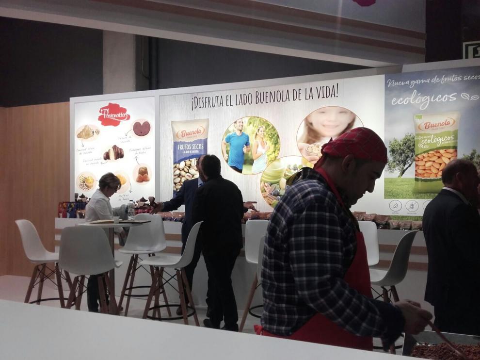 Uno de los expositores aragoneses en la feria Alimentaria 2018 que se celebra en Barcelona.
