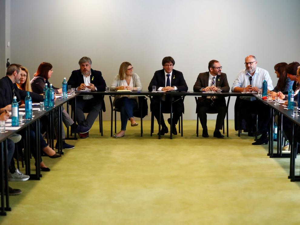 Los diputados de JxCat se han reunido este miércoles en Berlín, con la presencia de Puigdemont.