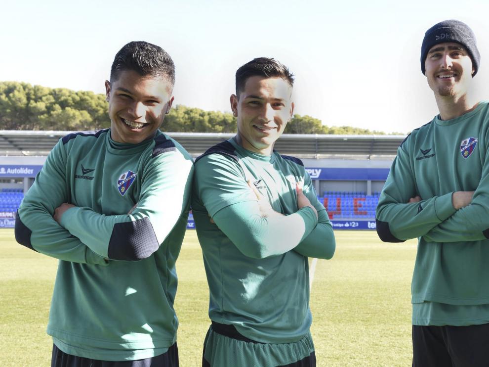 Cucho, Chimy, Rescaldani y Alexander en El Alcoraz.