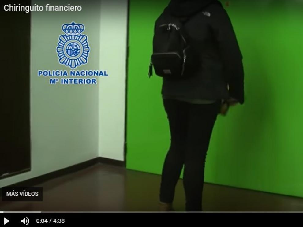 Una imagen del vídeo difundido por el Ministerio del Interior sobre el 'modus operandi' de los dirigentes de esta organización criminal.