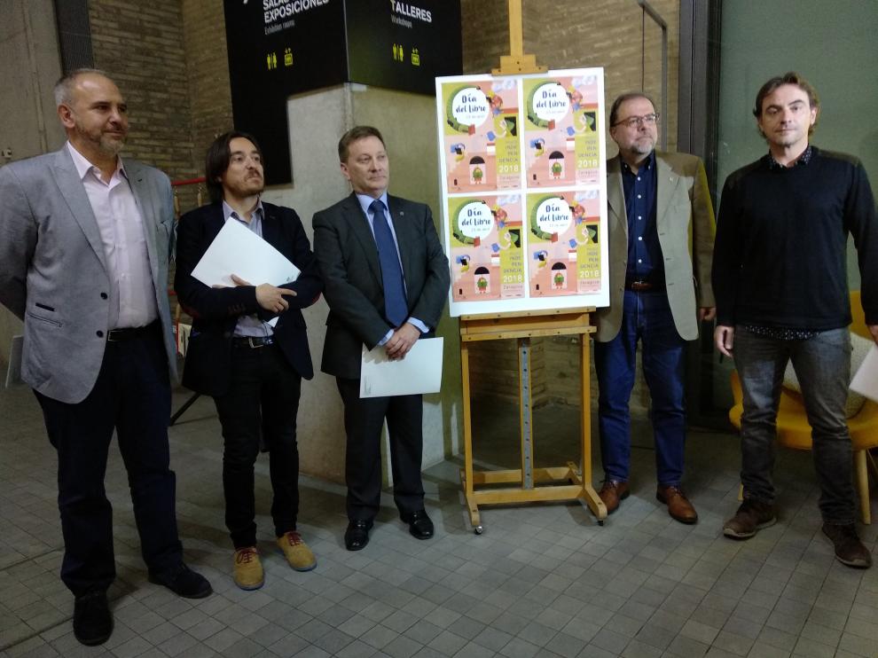 Presentación del Día Internacional del Libro, en Zaragoza.