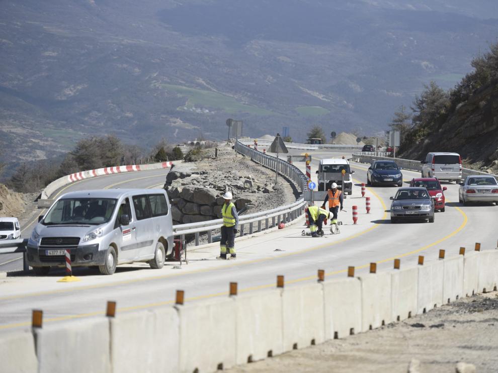 El Monrepós el día siguiente a su apertura tras el deslizamiento de tierra