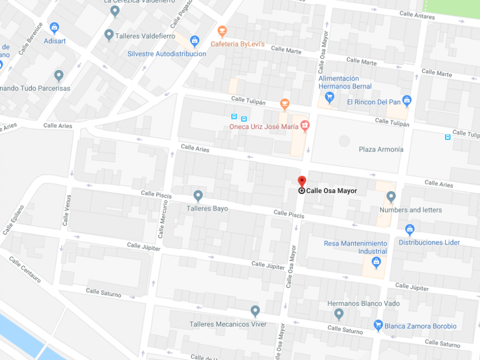 Calle del barrio Oliver en la que ha tenido lugar el atropello