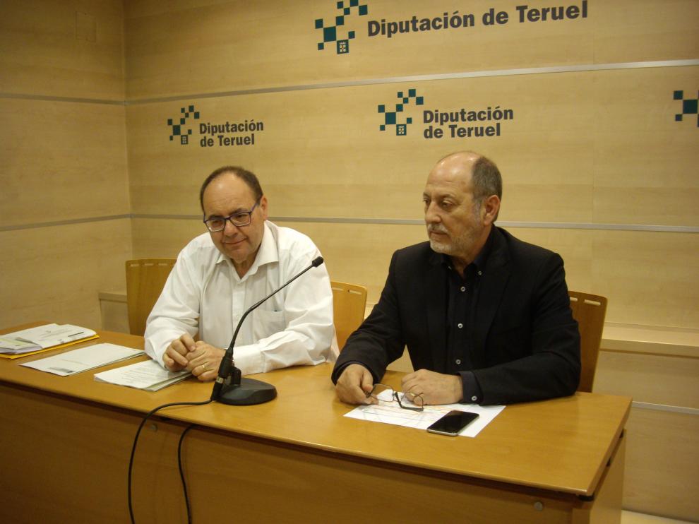 José Ramón Ibáñez y José Ramón Morro, en la rueda de prensa ofrecida en la DPT.