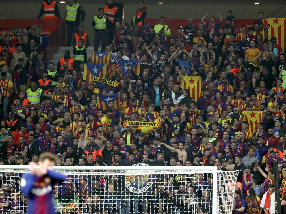 Aficionados del FC Barcelona en la Copa del Rey.