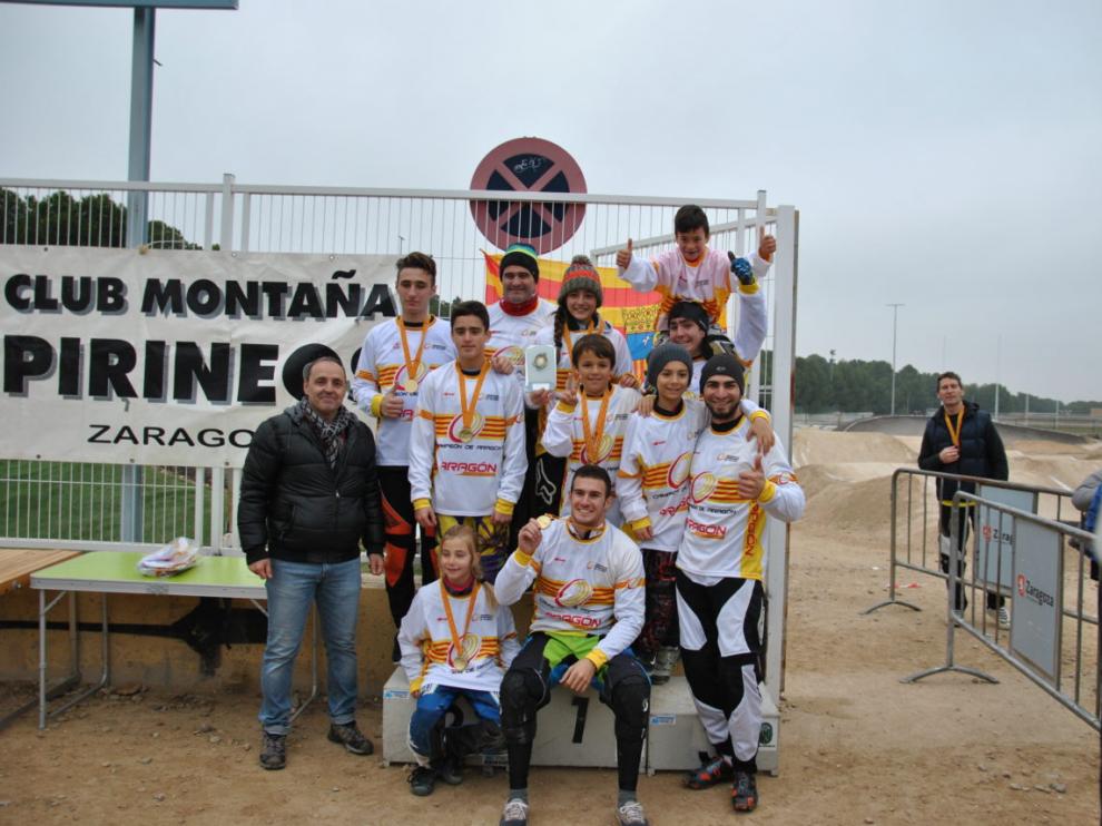 Varios de los corredores destacados en el Campeonato de Aragón.