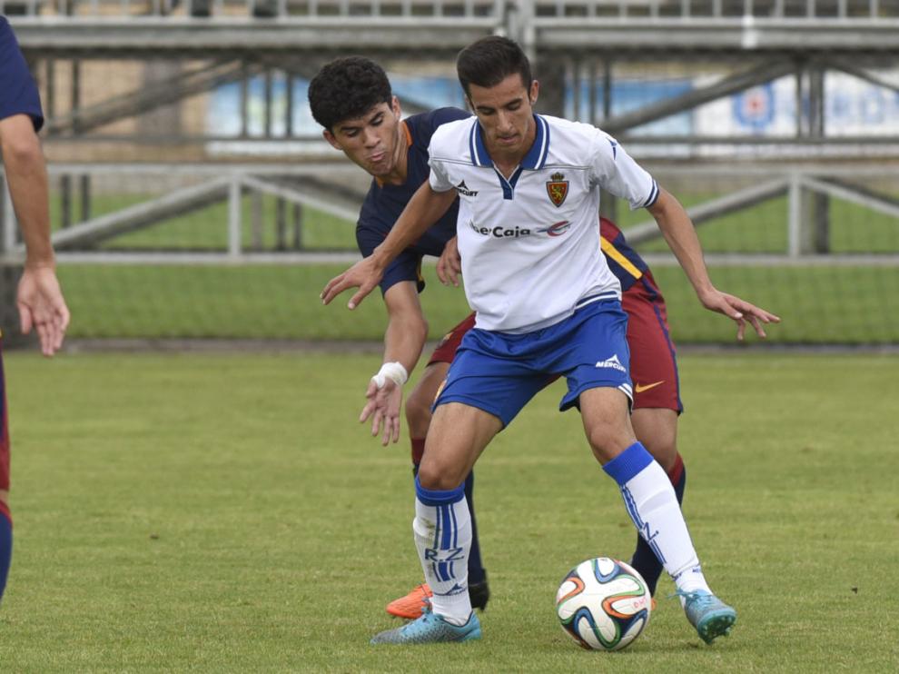 DH Juvenil. Imagen del Real Zaragoza vs. FC Barcelona de la primera vuelta.
