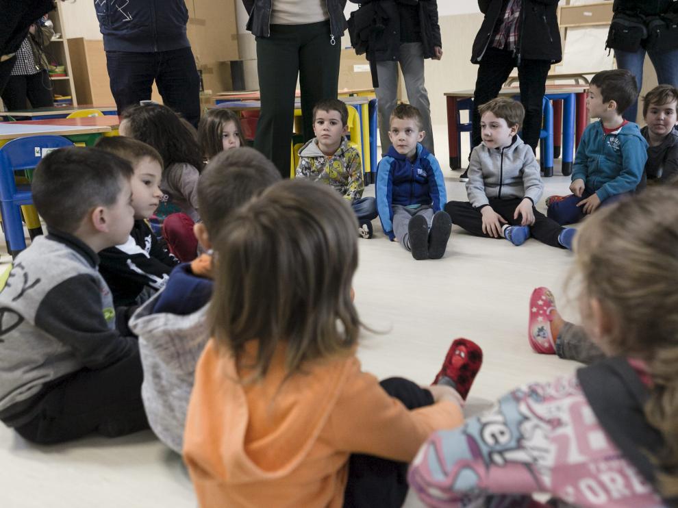 Aula de infantil en el colegio Arcosur de Zaragoza, que ya ha agotado sus 100 vacantes.