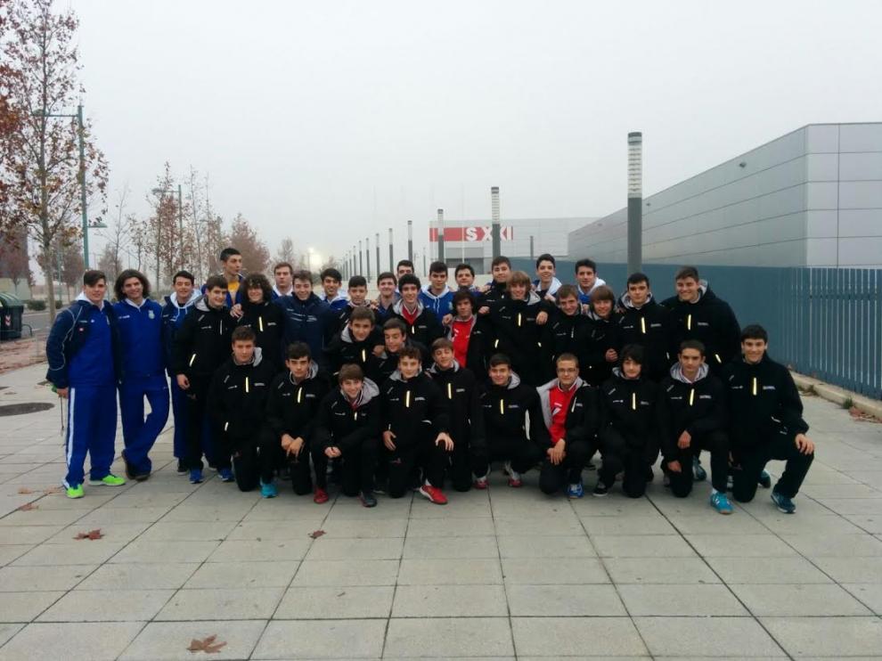 Representación de los diferentes combinados aragoneses masculinos de balonmano.