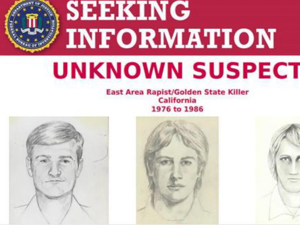 Retratos robot del presunto asesino difundidos por el FBI.