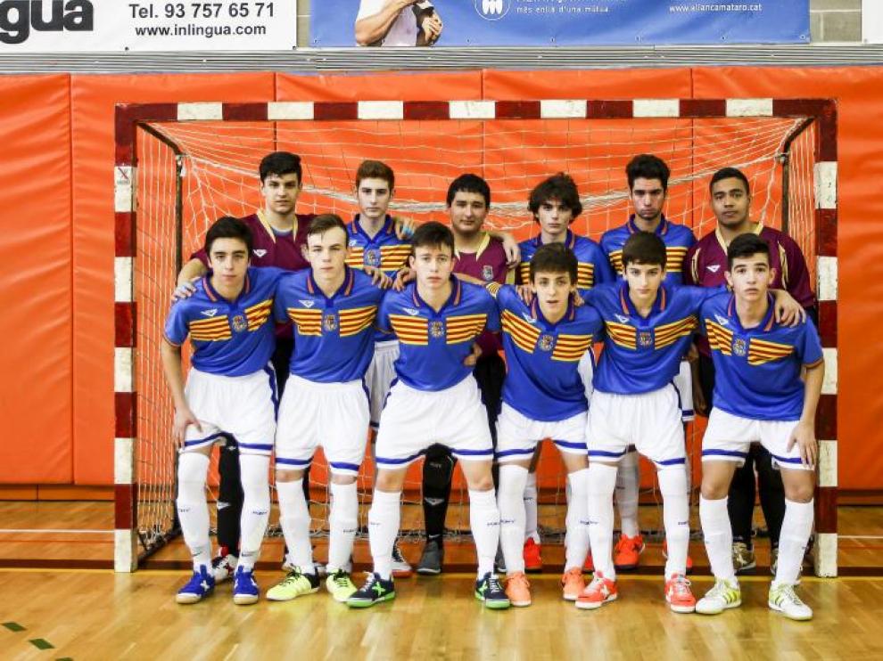 Selección Aragonesa sub 16 de fútbol sala de 2016.