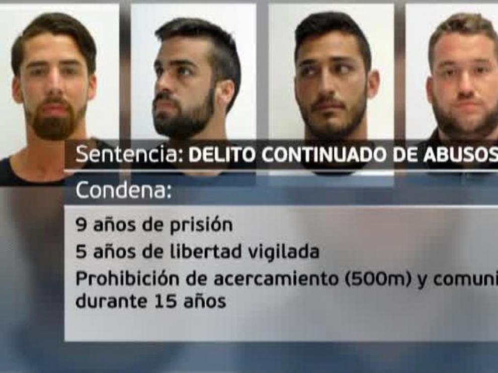 Condenados a nueve años de prisión los cinco acusados de 'La Manada'