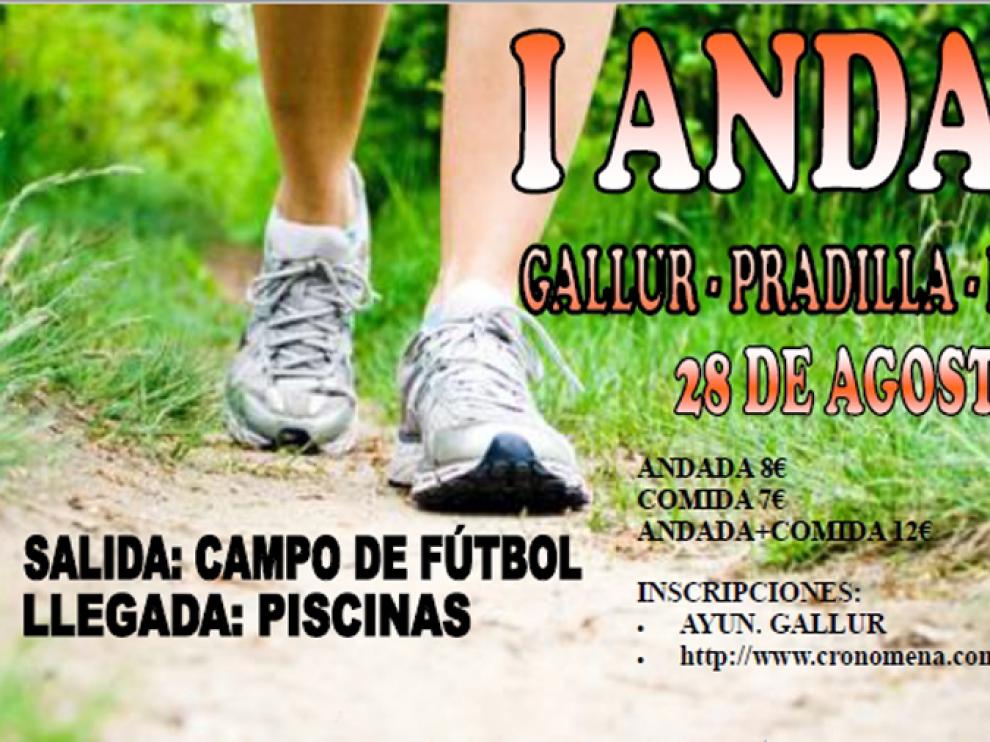 Cartel anunciador de la I Andada Villa de Gallur