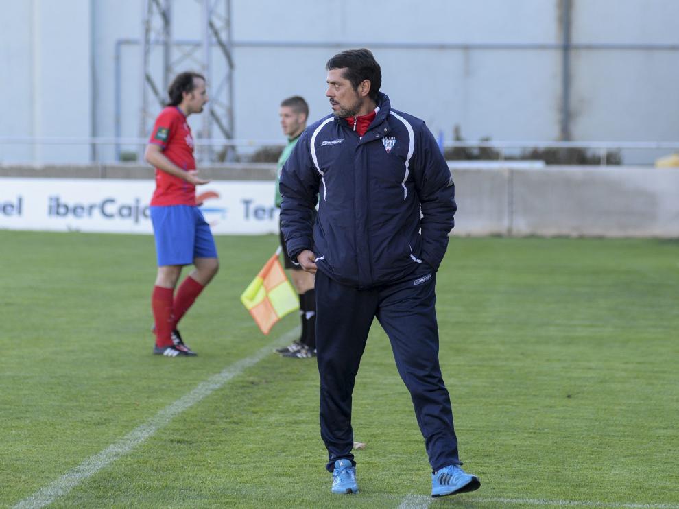 Jose Luis Rodríguez Loreto, en un partido con el Ejea.