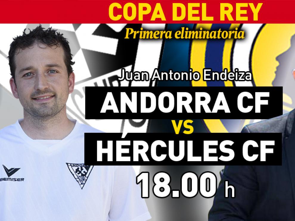 El Andorra de David Lázaro y el Hércules de Luis García Tevenet se enfrentan en la primera eliminatoria de la Copa del Rey