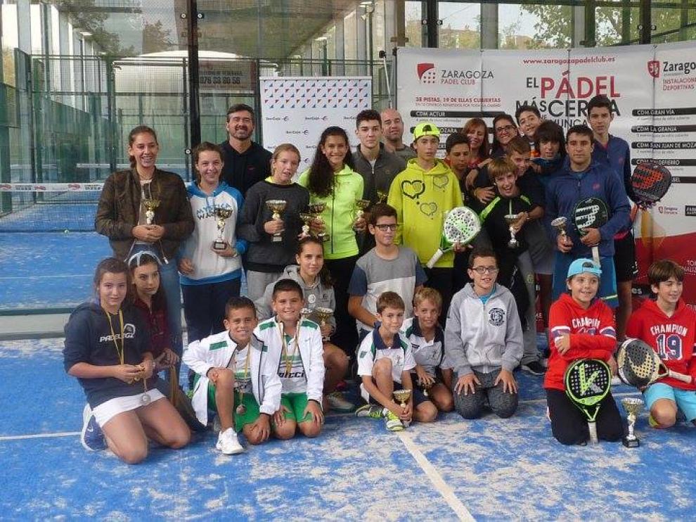 Algunos participantes de la décima prueba del Circuito Aragonés de Menores 2016