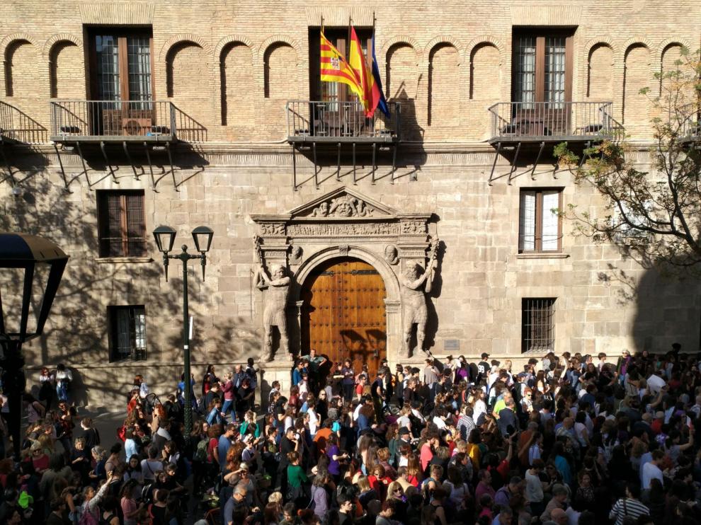Concentración en Zaragoza por la sentencia de La Manada