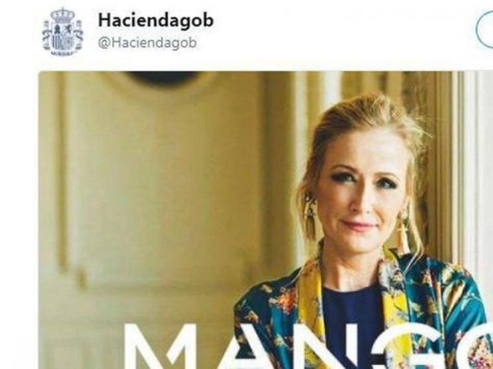 El 'meme' que Hacienda publicó por error