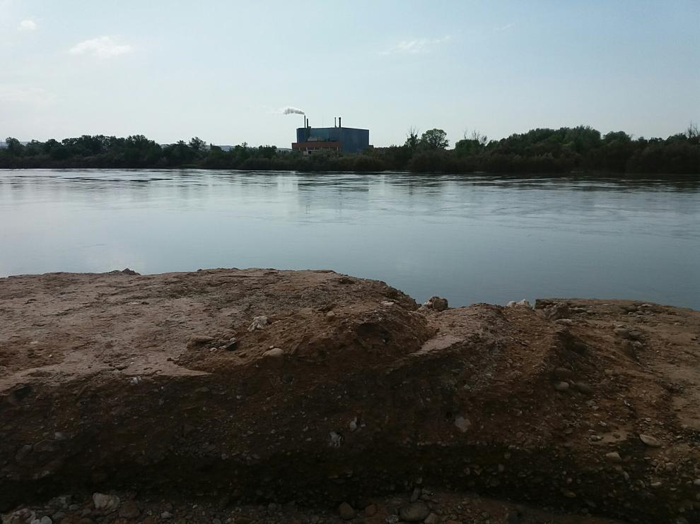 El camino natural de La Alfranca, intransitable en algunos tramos por la crecida del Ebro