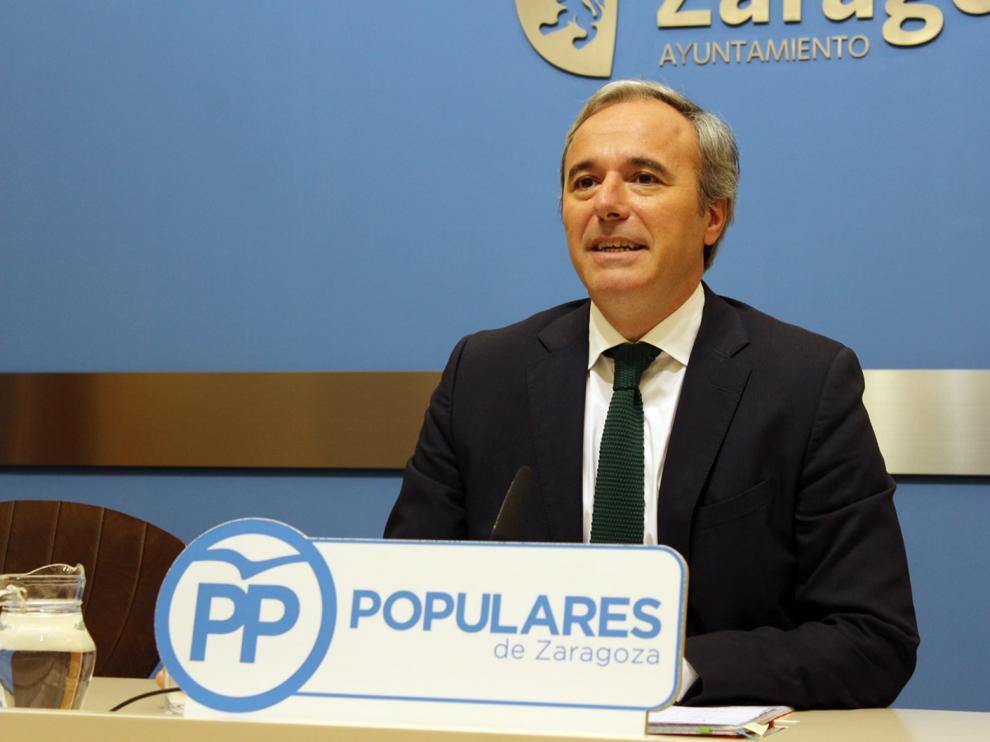 Jorge Azcón, portavoz del PP en el Ayuntamiento de Zaragoza.