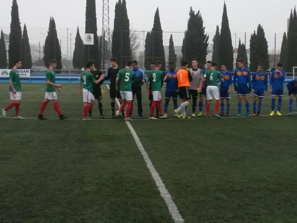 Saludo inicial entre Aragón sub 16 y País Vasco sub 16