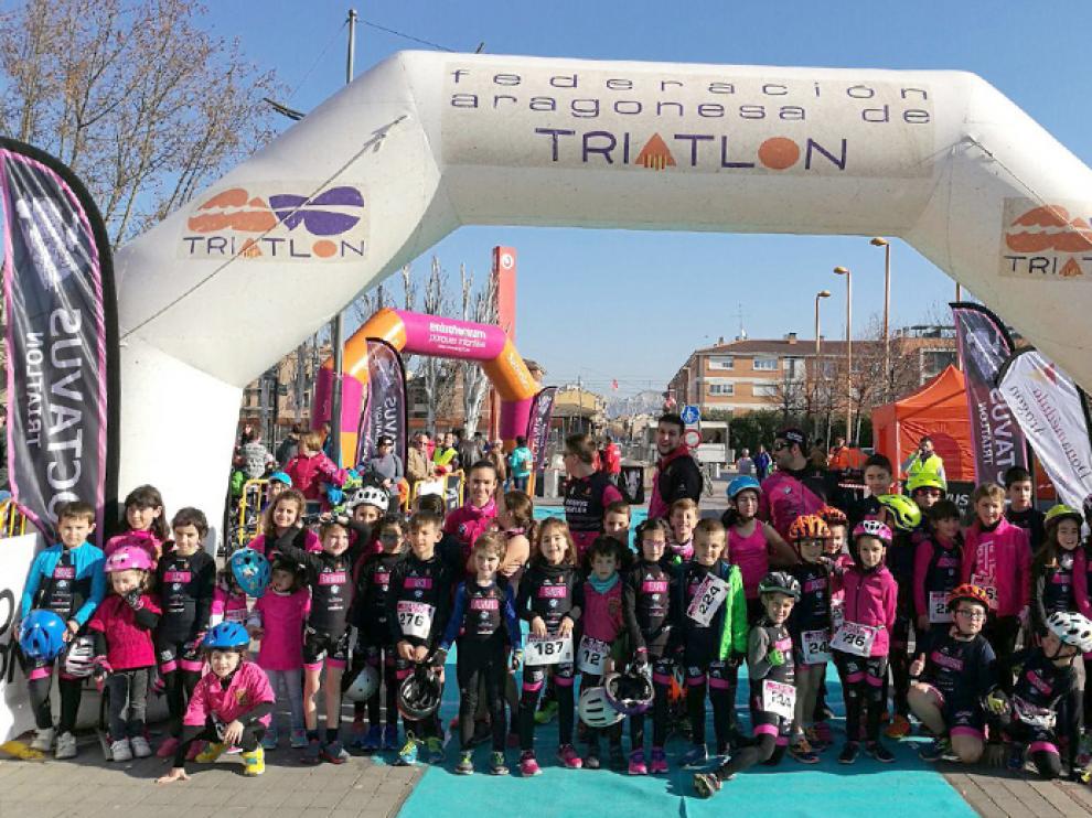 El Duatlón infantil de Utebo resultó ser una mañana extraordinaria de deporte