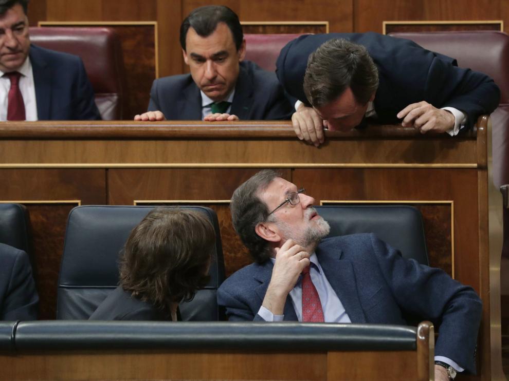 Rajoy, en el pleno del Congreso de este jueves.